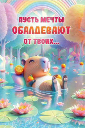 Логотип «Открытка, Пусть мечты обалдевают (капибара), 12,2*18,2 см, 10 шт.»