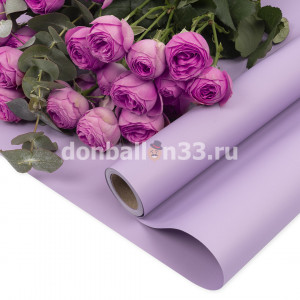 Логотип «Упаковочная пленка 65мкр (0,57*10 м) Однотонная, Лаванда, Матовый, 1 шт.»