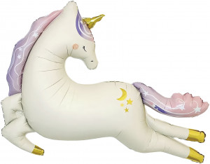 Логотип «Шар (45''/114 см) Фигура, Нежный единорог, Сатин, 1 шт. в уп.»