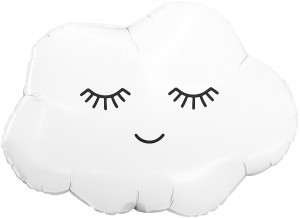 Логотип «Шар (26''/66 см) Фигура, Белое облачко, 1 шт. в уп.»