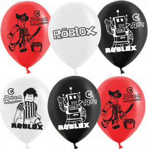 Логотип «Шар (12''/30 см) Роблокс, С Днем Рождения!, Ассорти, пастель, 2 ст, 25 шт.»