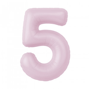 Логотип «Шар (40''/102 см) Цифра, 5 Slim, Зефирный, 1 шт. в уп.»