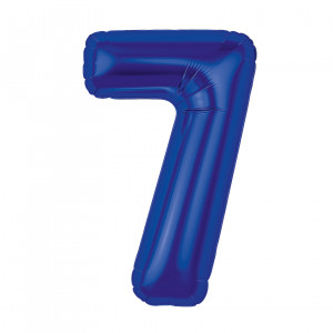 Логотип «Шар (40''/102 см) Цифра, 7 Slim, Полуночно-синий, 1 шт. в уп.»