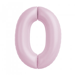 Логотип «Шар (40''/102 см) Цифра, 0 Slim, Зефирный, 1 шт. в уп.»