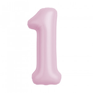 Логотип «Шар (40''/102 см) Цифра, 1 Slim, Зефирный, 1 шт. в уп.»