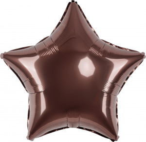 Логотип «Шар (18''/46 см) Звезда, Шоколад, Металлик, 1 шт.»