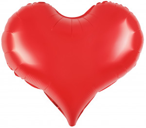 Логотип «Шар (24''/61 см) Сердце, Люкс, Королевский красный, Сатин, 1 шт. в уп. (цв.этик.)»