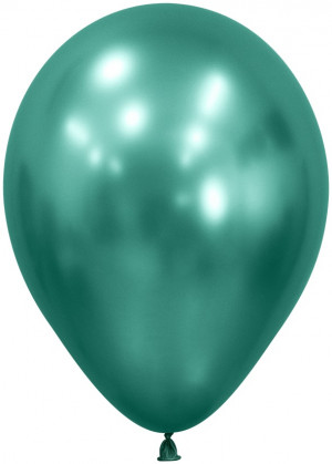 Логотип «Шар (12''/30 см), Reflex, Зеркальный блеск, Аврора грин (932), хром, 50 шт.»