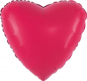Логотип «Шар (19''/48 см) Сердце, Мистик, Viva Magenta, Сатин, 1 шт.»