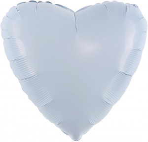 Логотип «Шар (19''/48 см) Сердце, Небесный, 1 шт.»