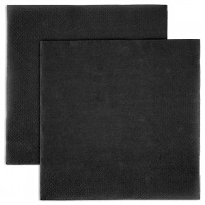 Логотип «Сервировочные салфетки, Однотонные, Черный, 33*33 см, 20 шт.»