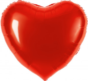 Логотип «Шар (32''/81 см) Сердце, Красный, Металлик, 1 шт. в уп.»