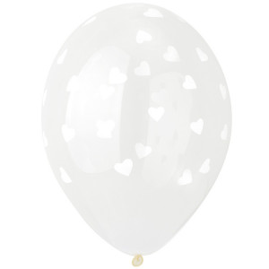 Логотип «Шелкография кристалл 14" Сердца белые»