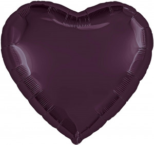Логотип «Шар (36''/91 см) Сердце, Темная вишня, 1 шт. в уп.»