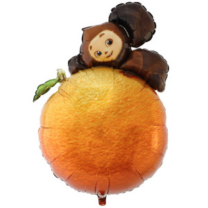 Логотип «К ФИГУРА Чебурашка на апельсине»