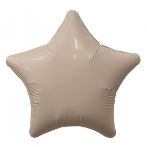 Логотип «Шар (30''/76 см) Звезда, Мистик, Кофе Латте, Сатин, 1 шт. в уп.»