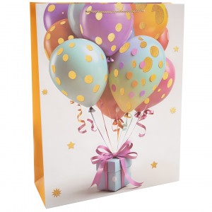 Логотип «Пакет подарочный, 210гр, Множество шаров, Дизайн №2, 70*50*20 см, 1 шт.»