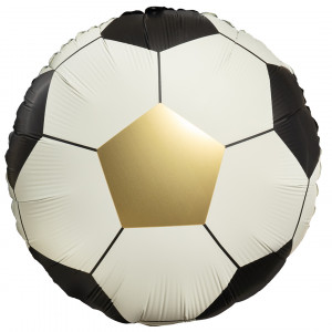 Логотип «Шар (18''/46 см) Круг, Футбольный мяч, Сатин, 1 шт. в уп.»