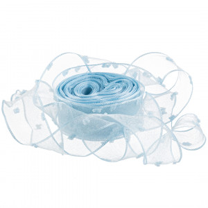 Логотип «Лента декоративная (2,5 см*9,14 м) Воздушные точки, Голубой, 1 шт.»