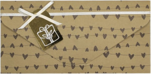 Логотип «Конверт для денег 3D, Сердечки, Крафт, Металлик, 1 шт.»