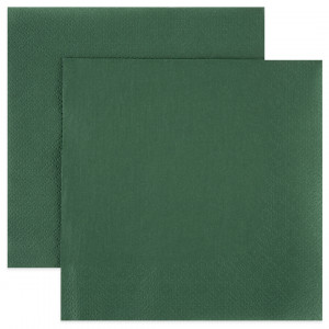 Логотип «Сервировочные салфетки, Однотонные, Зеленый, 33*33 см, 20 шт.»