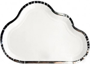 Логотип «Тарелки (9''/23 см) Облако, Белый, Металлик, 6 шт.»