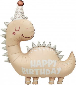 Логотип «Шар (39''/99 см) Фигура, Динозаврик в колпачке, Сатин, 1 шт. в уп.»