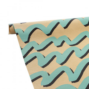Логотип «Упаковочная бумага, Крафт (0,7*1 м) Волны, 1 шт.»