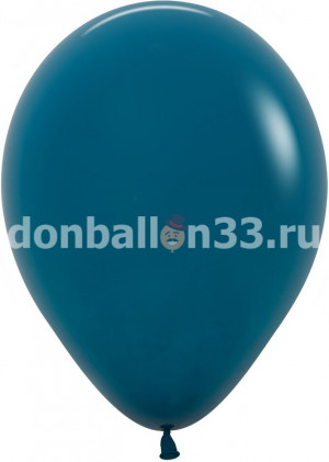 Логотип «Шар (12''/30 см), Глубокий бирюзовый (035), пастель, 50 шт.»