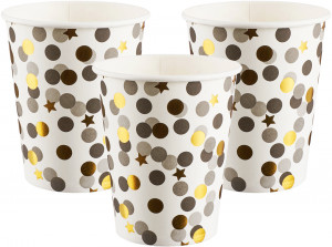 Логотип «Стаканы (250 мл) Конфетти, Стильный микс, Металлик, 6 шт.»