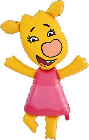 Логотип «Шар (52''/132 см) Фигура, Оранжевая корова, Зоя, 1 шт. в уп.»