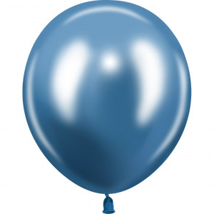 Логотип «Шар (12''/30 см), Синий, хром, 50 шт.»