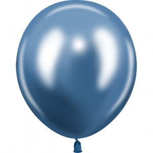 Логотип «Шар (10''/25 см), Синий, хром, 50 шт.»