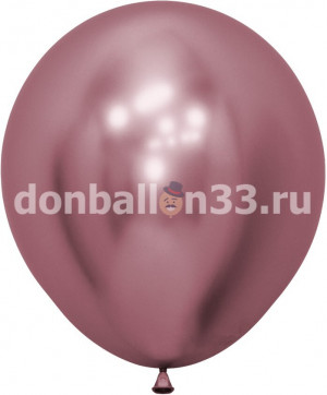 Логотип «Шар (18''/46 см), Reflex, Зеркальный блеск, Розовый (909), хром, 6 шт.»