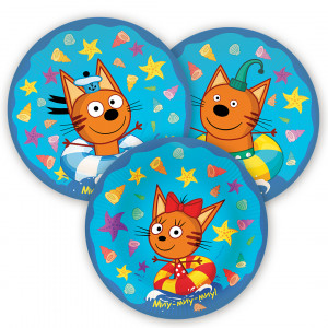 Логотип «Тарелки (7''/18 см) Три Кота, Морские приключения, 6 шт.»