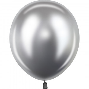 Логотип «Шар (10''/25 см), Серебро, хром, 50 шт.»