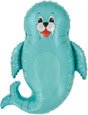 Логотип «Шар с клапаном (17''/43 см) Мини-фигура, Дюк, Морской лев, 1 шт.»