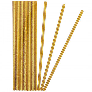 Логотип «Трубочки для коктейлей, Светлое золото, Металлик, 12 шт. в упак.»