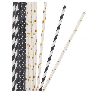 Логотип «Трубочки для коктейлей, Гламурный микс, Металлик, 12 шт. в упак.»