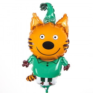 Логотип «Шар с клапаном (14''/36 см) Мини-фигура, Три Кота, Компот, 5 шт. в уп.»