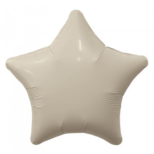 Логотип «Шар (30''/76 см) Звезда, Мистик, Кремовый, Сатин, 1 шт. в уп.»
