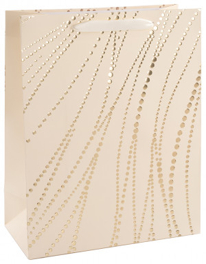 Логотип «Пакет подарочный, 210гр, Золотые нити, Дизайн №4, Кремовый, Металлик, 15*14,5*6 см, 1 шт.»