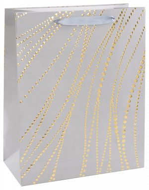 Логотип «Пакет подарочный, 210гр, Золотые нити, Дизайн №3, Серебро, Металлик, 40*30*12 см, 1 шт.»