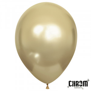 Логотип «Шар (12''/30 см) Белое золото, хром, 50 шт.»