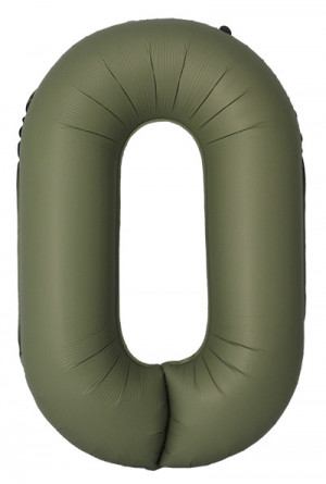 Логотип «Шар (40''/102 см) Цифра, 0 Slim, Оливковый, Матовый, 1 шт. в уп.»