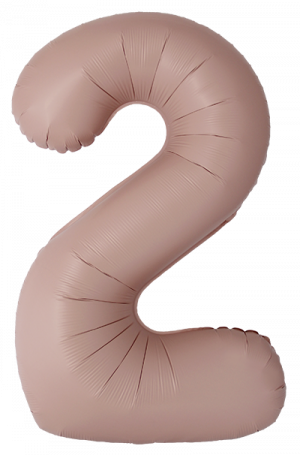 Логотип «Шар (40''/102 см) Цифра, 2 Slim, Винтажная роза, Матовый, 1 шт. в уп.»