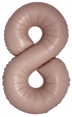 Логотип «Шар (40''/102 см) Цифра, 8 Slim, Винтажная роза, Матовый, 1 шт. в уп.»