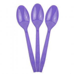 Логотип «Ложки, Фиолетовый, 15 см, 10 шт. в упак.»