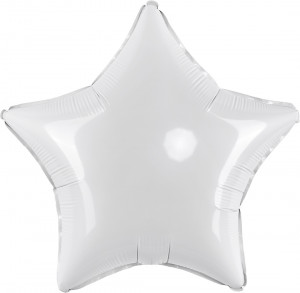Логотип «Шар (32''/81 см) Звезда, Белый, 1 шт.»