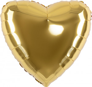 Логотип «Шар (18''/46 см) Сердце, Золото, 1 шт.»